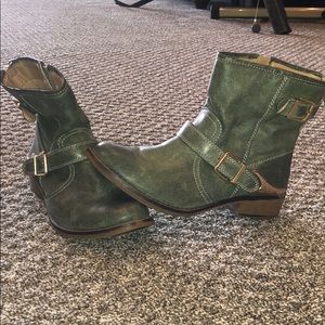 Teal Ankle Booties